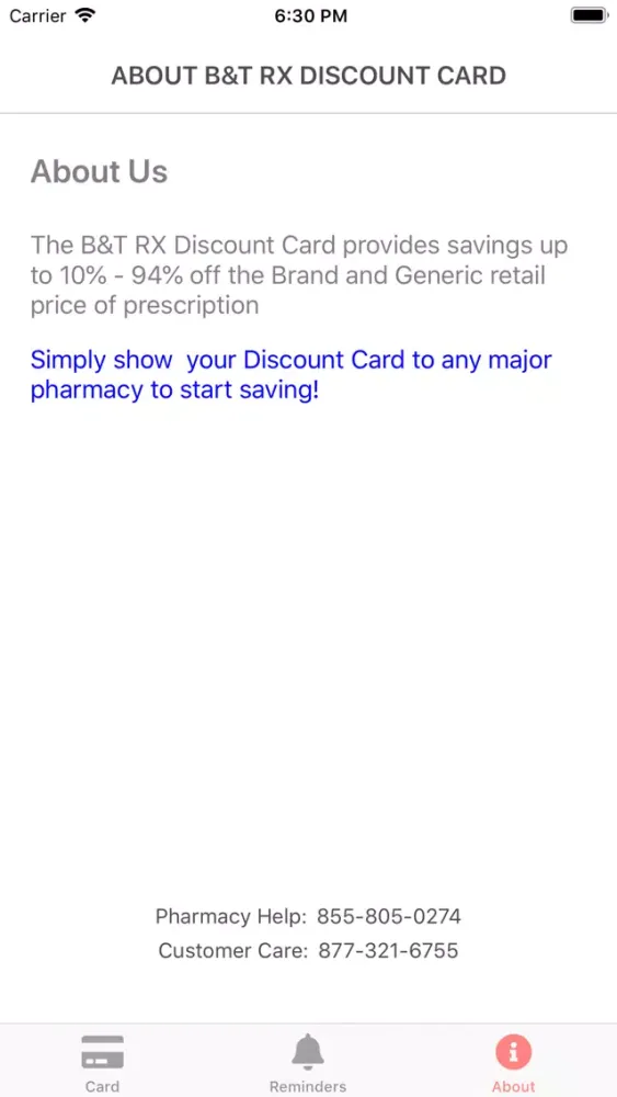 Screenshot di Discount Prescription Rx Card