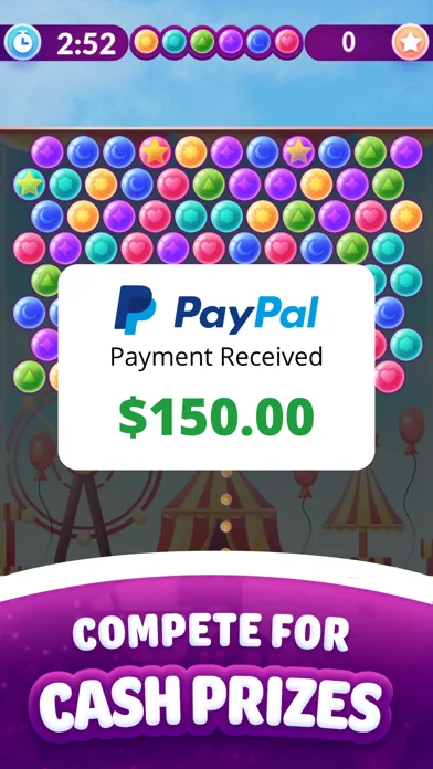 Capturas de tela do Real Money Bubble Shooter Game