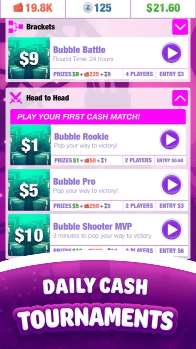 Capturas de tela do Real Money Bubble Shooter Game