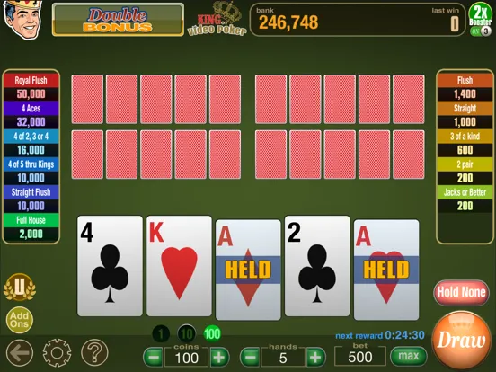 King Of Video Poker Multi Hand iPad  Screenshots