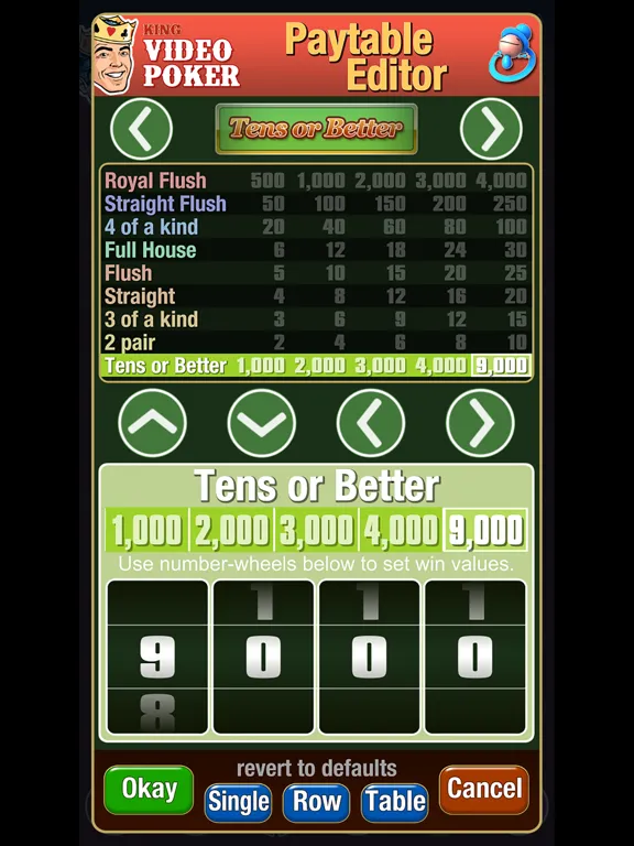King Of Video Poker Multi Hand iPad  Screenshots