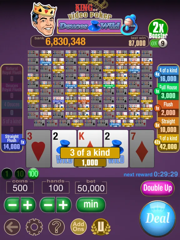 King Of Video Poker Multi Hand iPad  Screenshots
