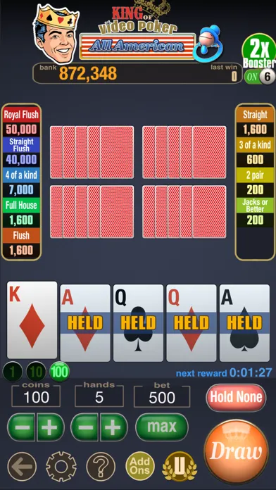King Of Video Poker Multi Hand Screenshots