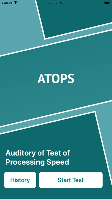 ภาพหน้าจอของ Aud. Test of Processing Speed