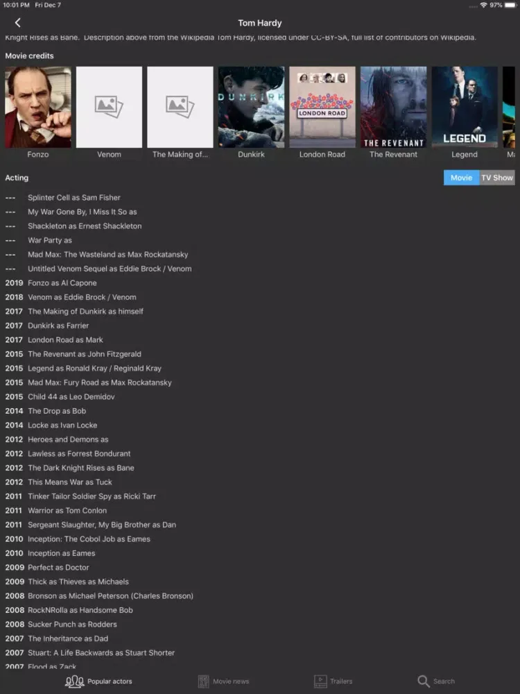 Wi Box 123 Play Actor of movie iPad  Ekran Görüntüleri