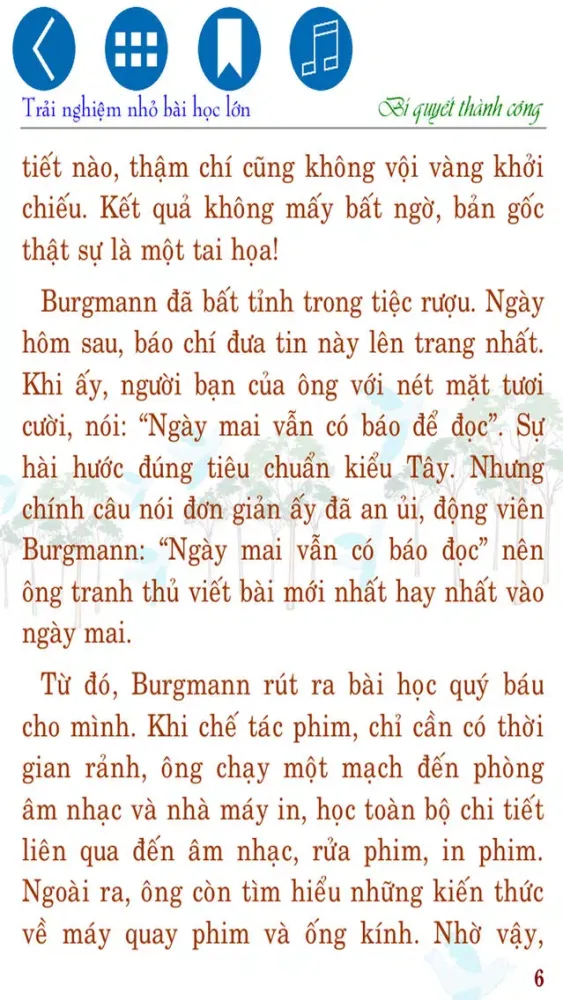 Capturas de tela do Trải nghiệm 1 – Bí quyết thành công