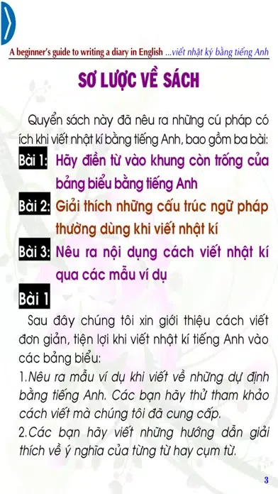 Screenshot di Viết nhật ký bằng tiếng Anh