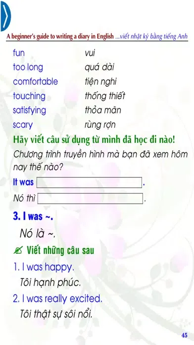 Screenshot di Viết nhật ký bằng tiếng Anh
