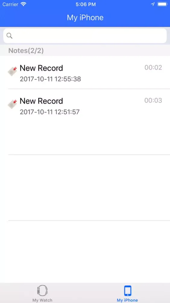 Voice Recorder Runs on Watch سکرین شاٹس