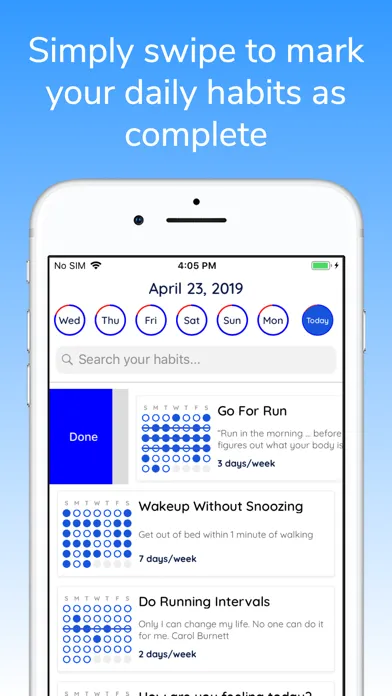 Captures d'écran de Build Habits Goal Tracking App