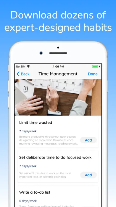Captures d'écran de Build Habits Goal Tracking App