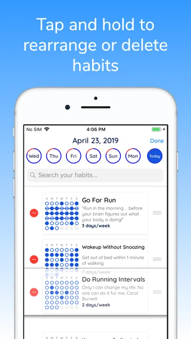 Captures d'écran de Build Habits Goal Tracking App