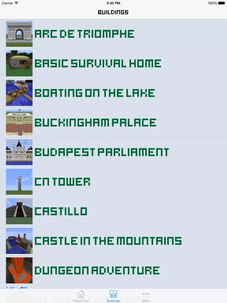 MineGuide Amazing Building Ideas - Free house and building guide for Minecraft Pocket Edition! iPad  Screenshots
