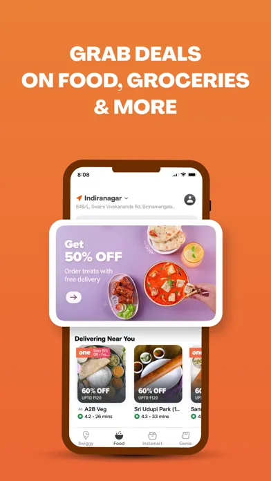 Ảnh chụp màn hình của Swiggy: Food Instamart Dineout