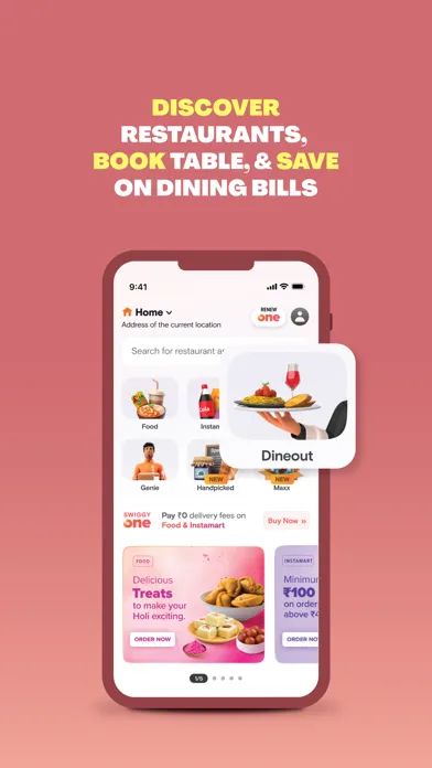Ảnh chụp màn hình của Swiggy: Food Instamart Dineout