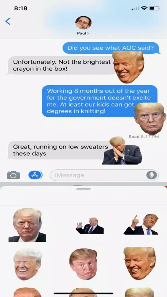 Ảnh chụp màn hình của TLD Presents Trump Facials