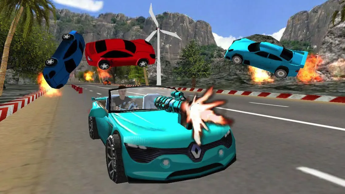 Ảnh chụp màn hình của Burning Highway ( 3D Car Shooting Games )