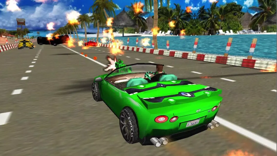 Ảnh chụp màn hình của Burning Highway ( 3D Car Shooting Games )