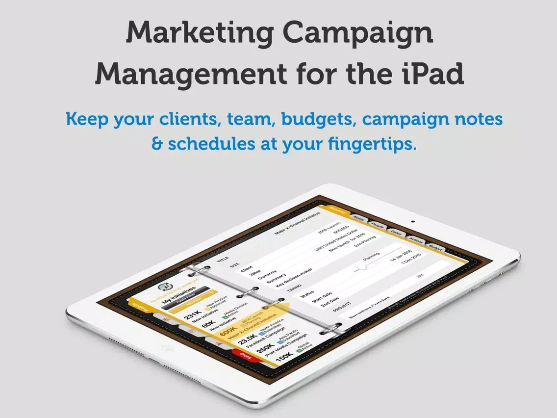 Capturas de tela do BusiBI Campaign Manager 2016 iPad 