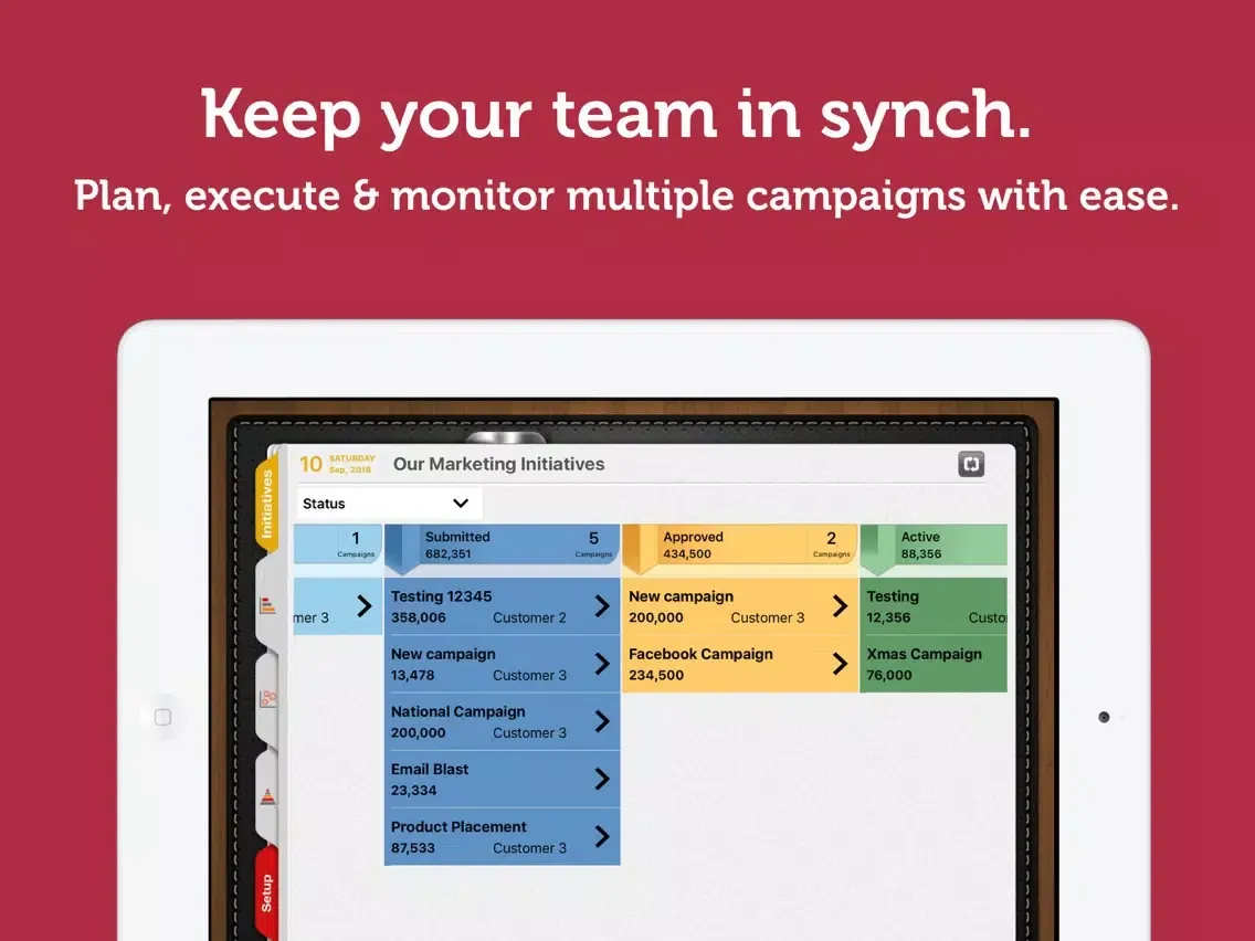 Capturas de tela do BusiBI Campaign Manager 2016 iPad 