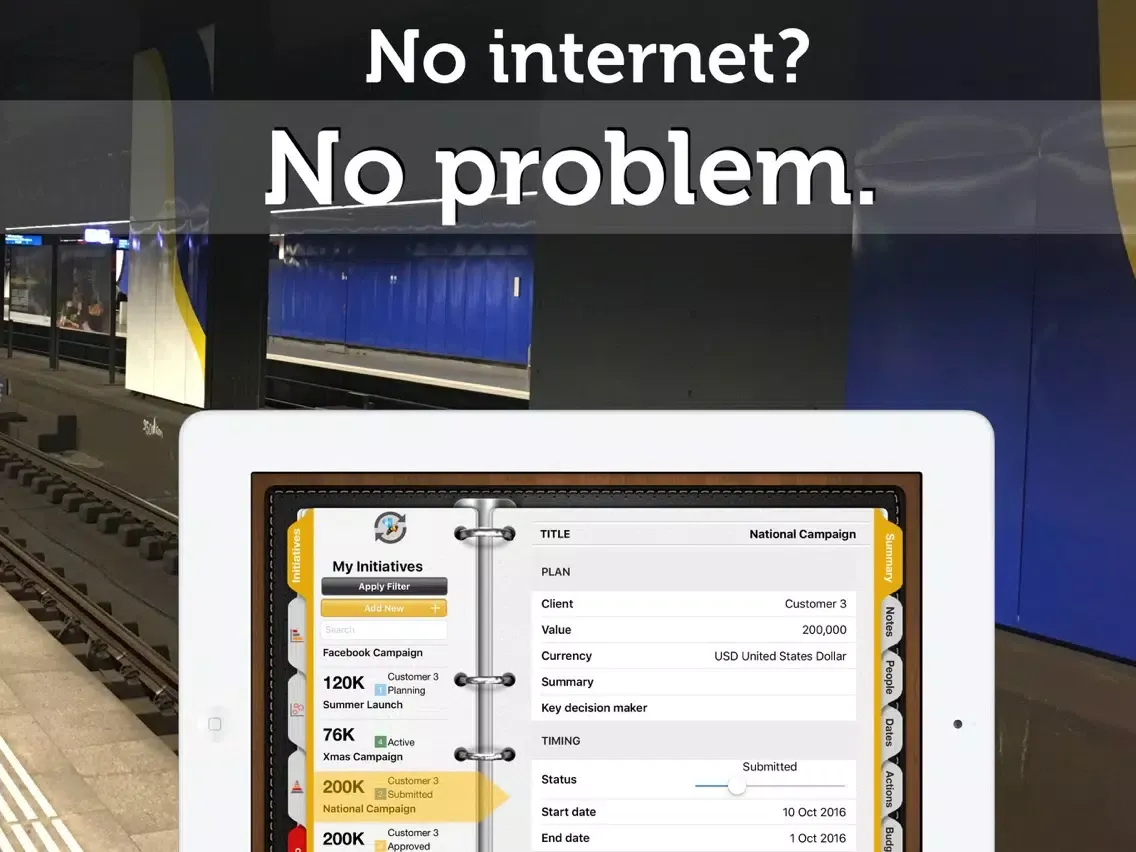 Capturas de tela do BusiBI Campaign Manager 2016 iPad 