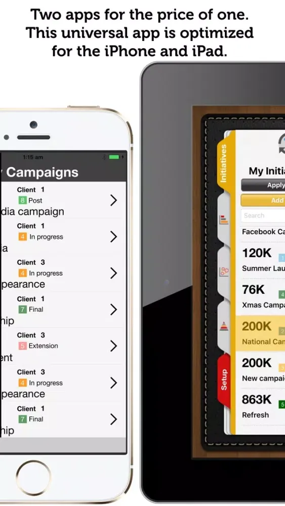 Capturas de tela do BusiBI Campaign Manager 2016