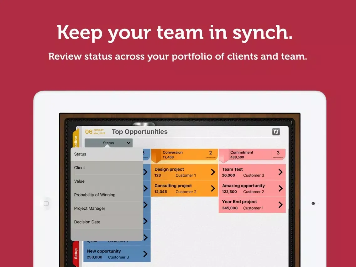 Zrzuty ekranu BusiBI CRM iPad 