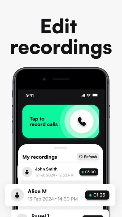 Ảnh chụp màn hình của Call Recorder, Transcriber