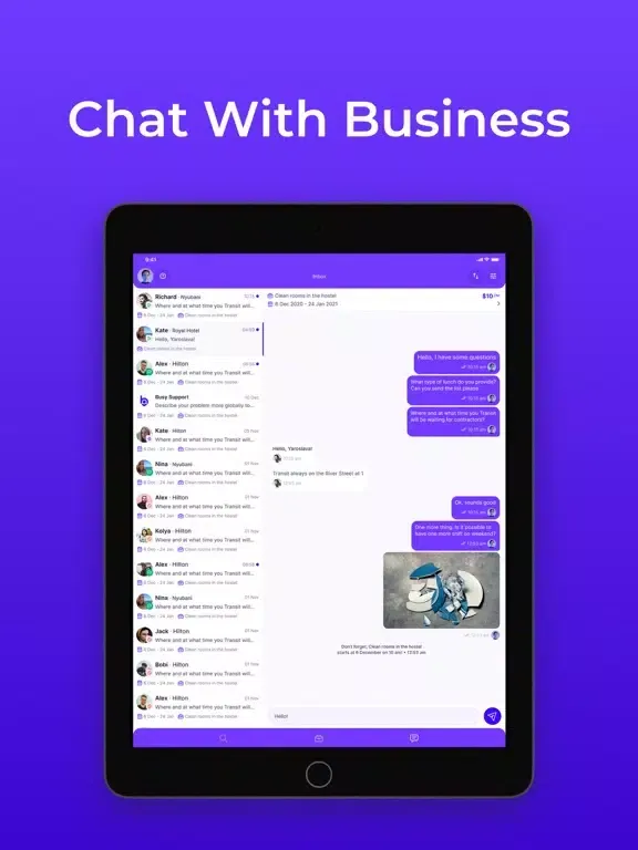 Tangkapan layar Busy App iPad 