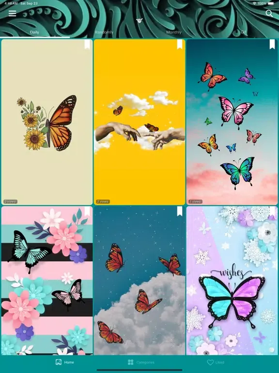 Butterfly Wallpapers Art iPad  스크린샷