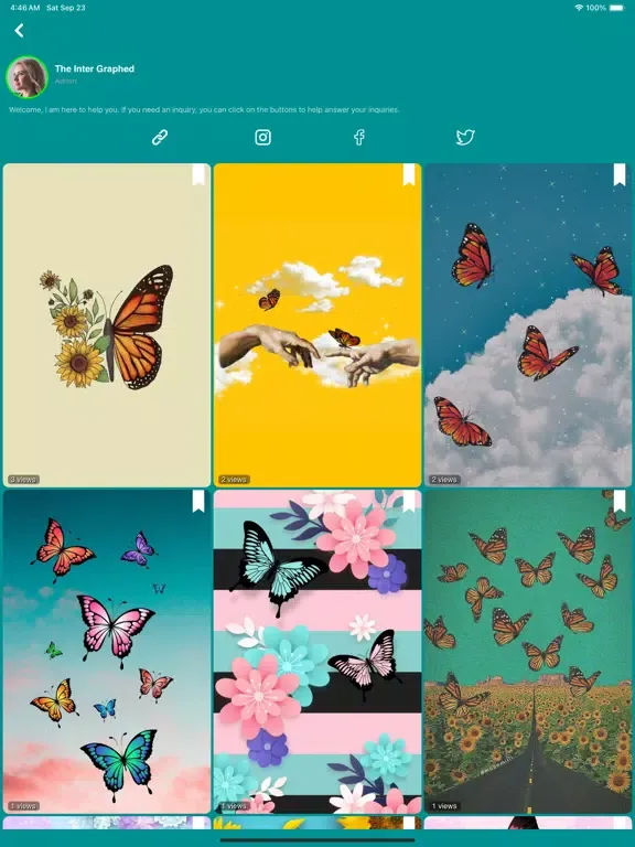 Butterfly Wallpapers Art iPad  스크린샷