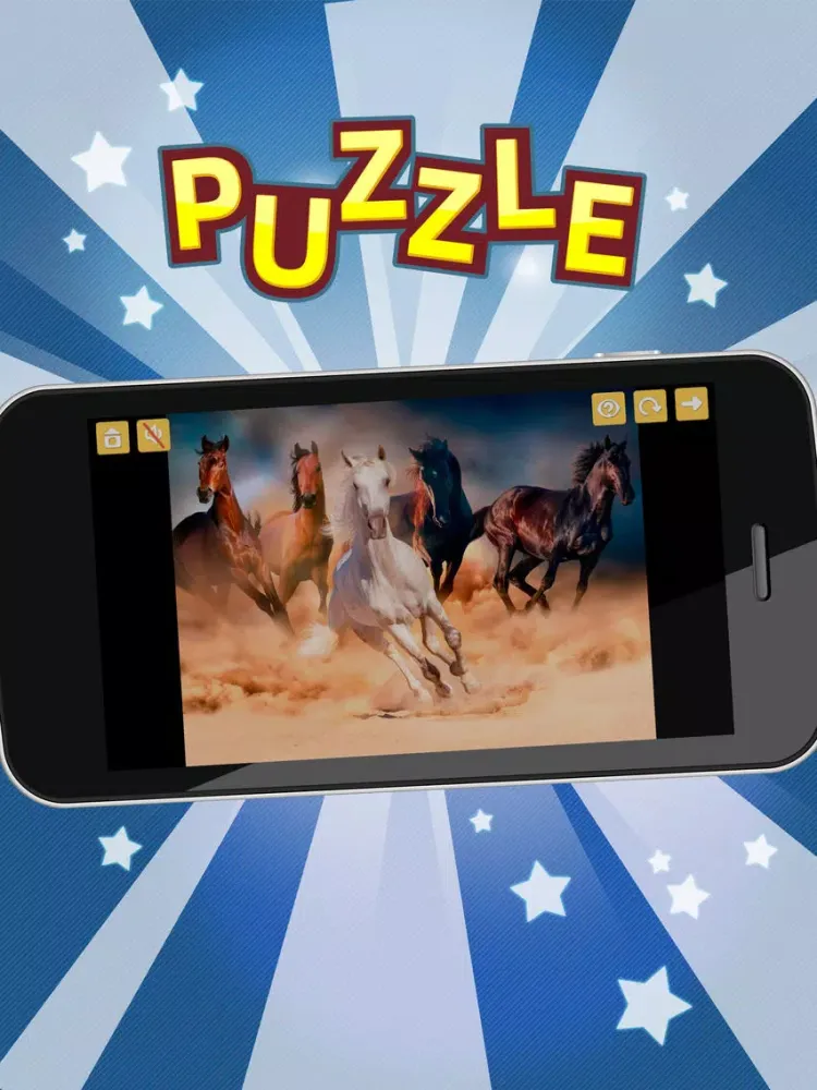 Tangkapan skrin Horses jigsaw puzzles for adults. Premium iPad 