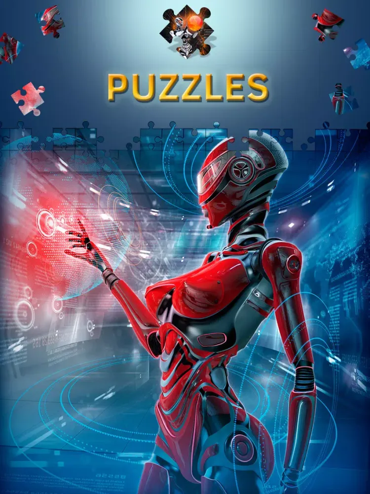 Ảnh chụp màn hình của Robots New Jigsaw Puzzles 2017. Premium iPad 