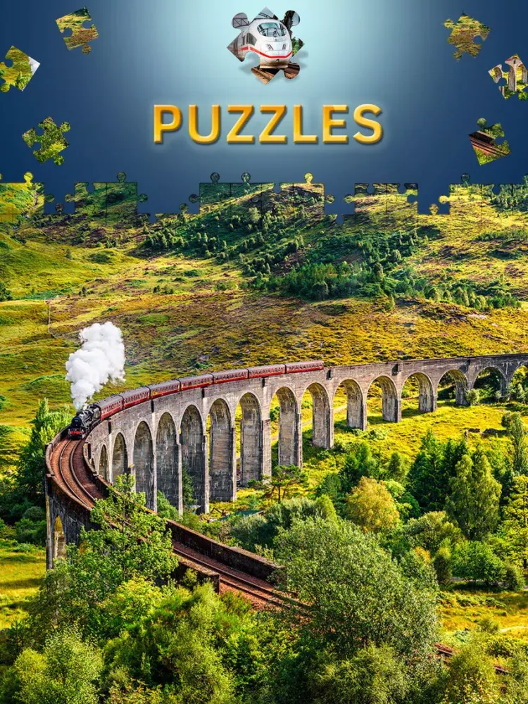 تصاویر Train Jigsaw Puzzle Games. Premium iPad 