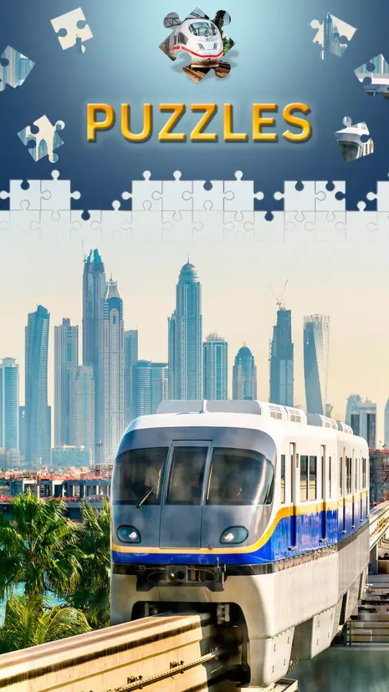 تصاویر Train Jigsaw Puzzle Games. Premium