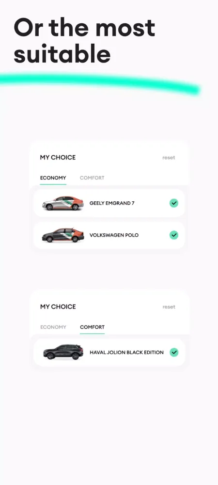 Captures d'écran de Anytime: carsharing in Minsk