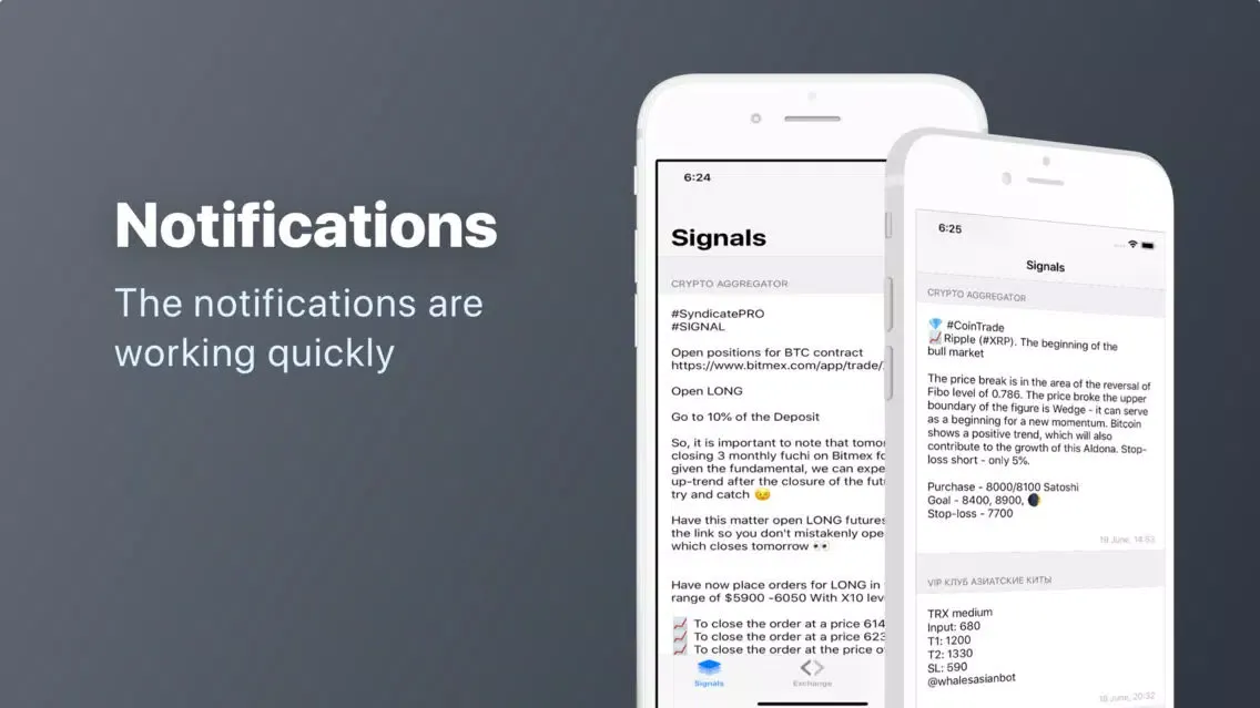 Captures d'écran de Crypto Signals News