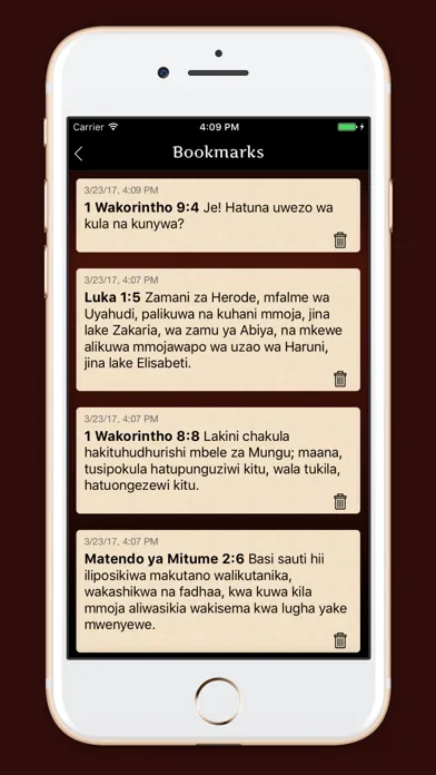 Biblia Takatifu ya Kiswahili應用截圖