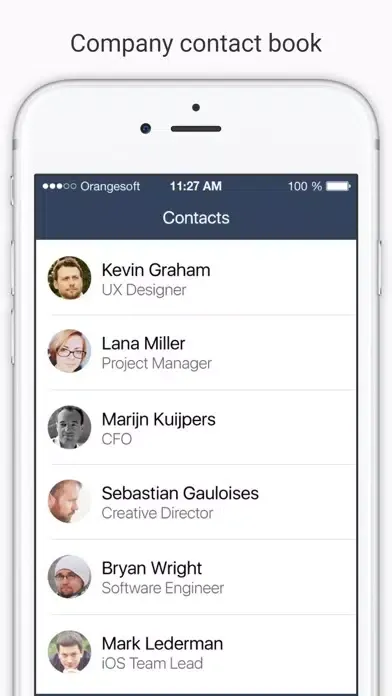 Contacter — your company private contact book Screenshots