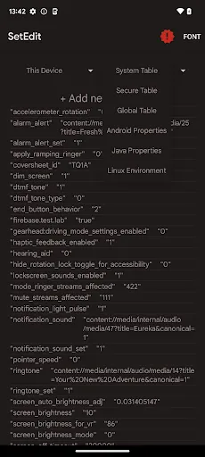 SetEdit SettingsDatabaseEditor Screenshots