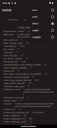 SetEdit SettingsDatabaseEditor Screenshots