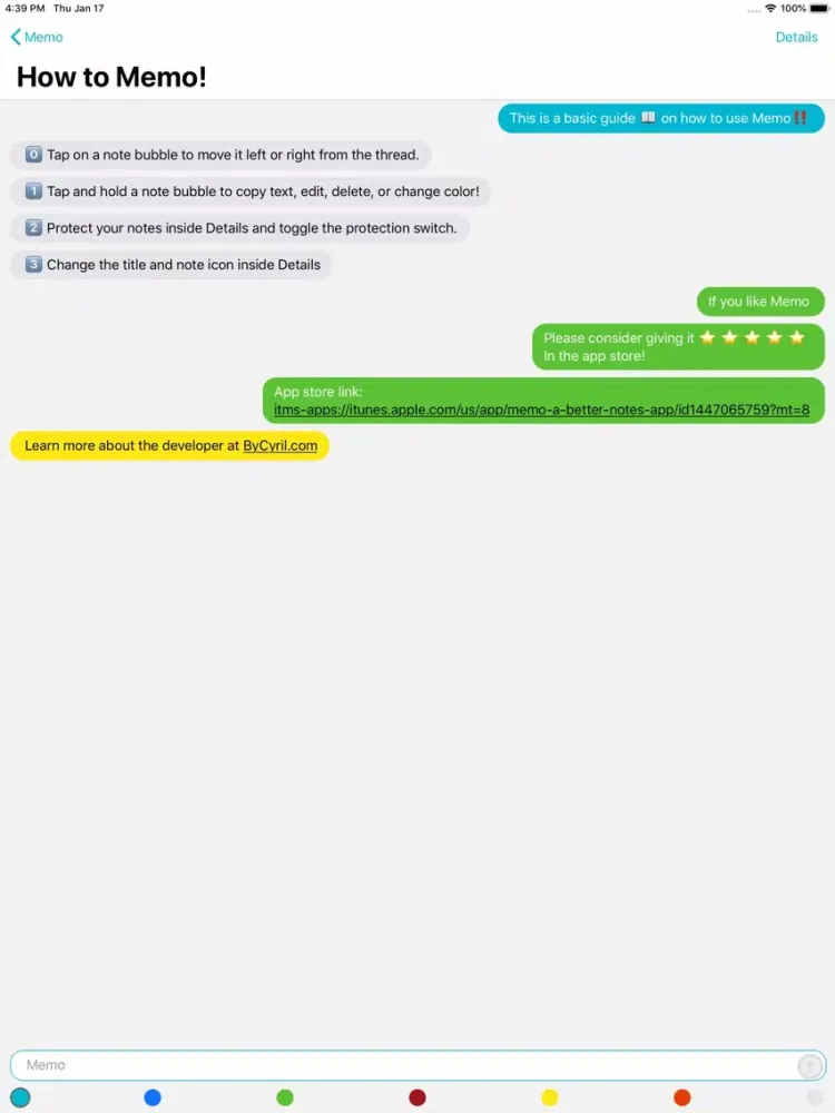 Capturas de pantalla de Memo - A Better Notes App! iPad 