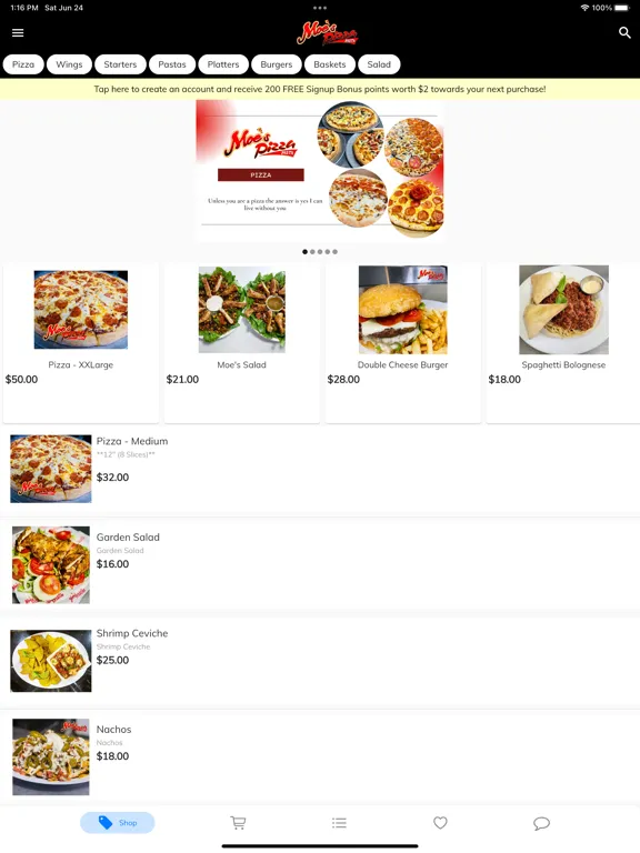 Moe's Pizza iPad  Ekran Görüntüleri