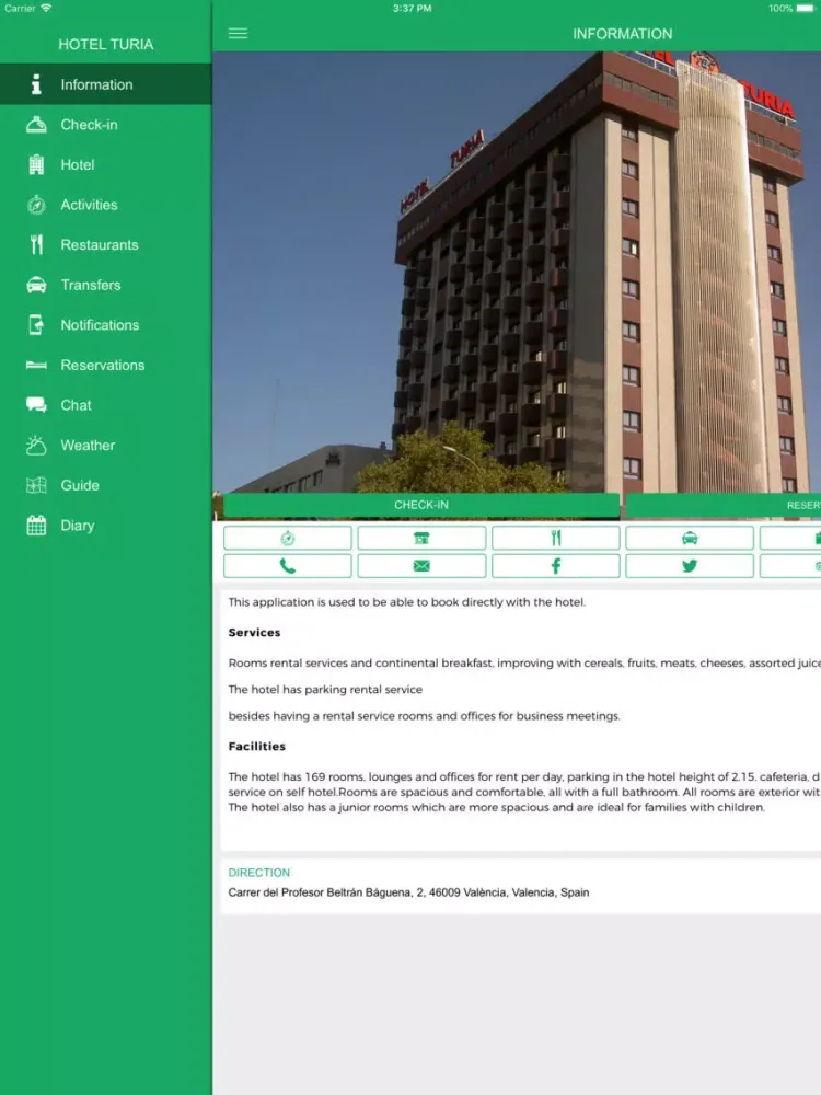 Hotel Turia iPad  スクリーンショット