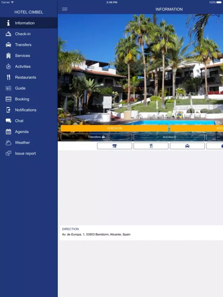 Hotel Cimbel iPad 应用截图