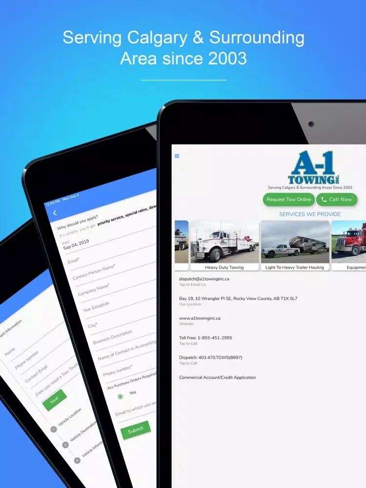 ภาพหน้าจอของ A-1 Towing Inc. iPad 