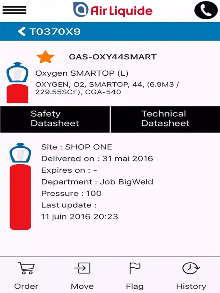 Air Liquide mobile application iPad  स्क्रीनशॉट