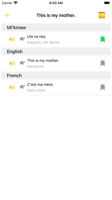 Mi'kmaw Conversation Screenshots