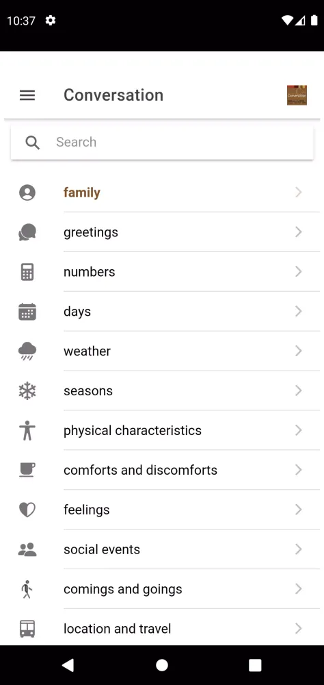 Woods Cree Conversation Screenshots