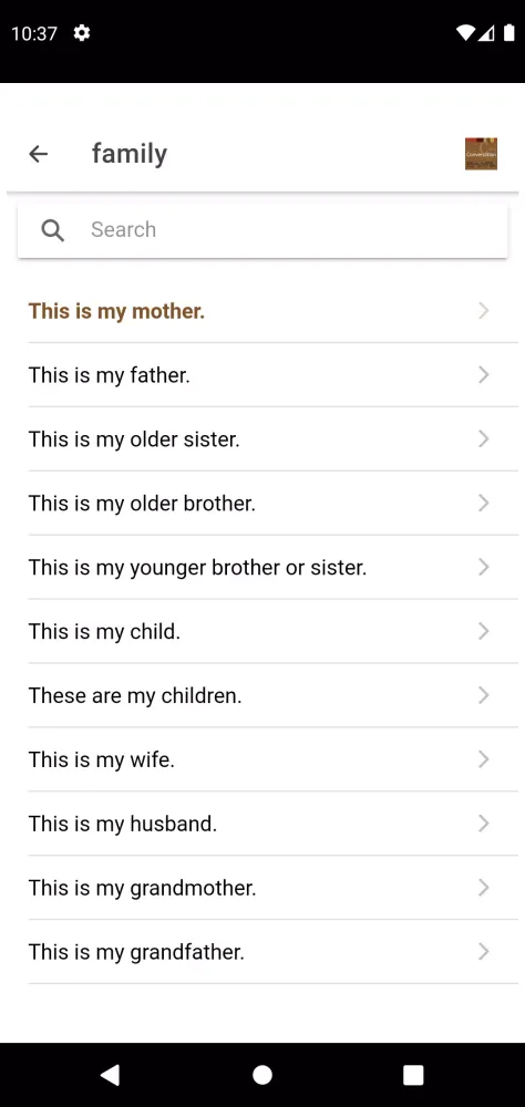 Woods Cree Conversation Screenshots